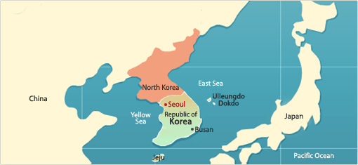 korea map